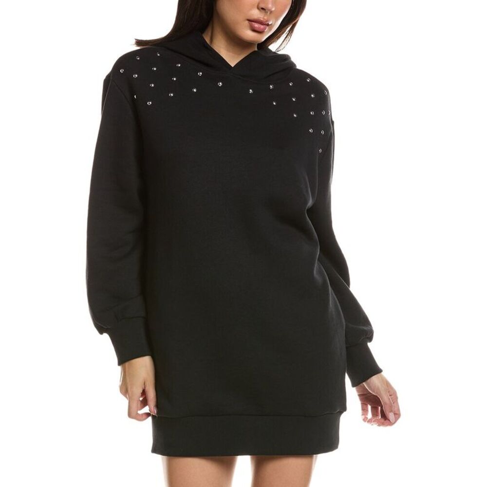 Chaser Womens Zuma Terry Aster Hoodie Dress, Black